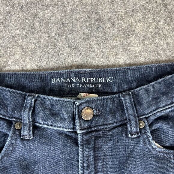 Banana Republic Traveler Jeans Mens 32X32 Slim Fit Medium Wash Denim Stretch - Picture 5 of 11